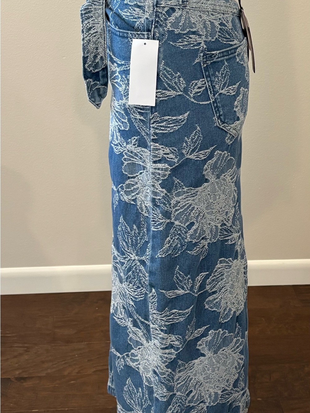 AVEC LES FILLES denim maxi skirt XS NWT - Picture 5 of 5